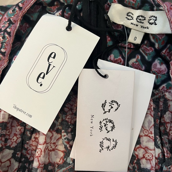 Sea New York Long Sleeve Floral Print Mini Dress - Picture 5 of 8